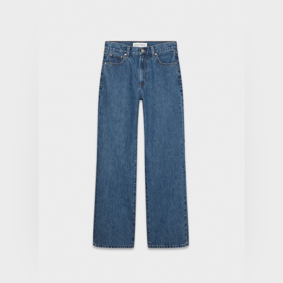Denim Forum Denim - Aritzia Denim Forum Farrah High Waisted Jeans w raw hem *24 inch inseam*